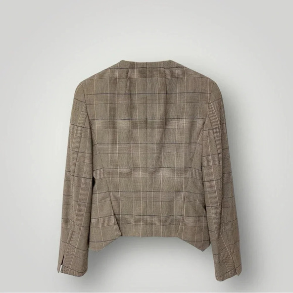 AKRIS Genoveva 100% Wool Blazer Jacket Plaid Sz 4 - Picture 9 of 14
